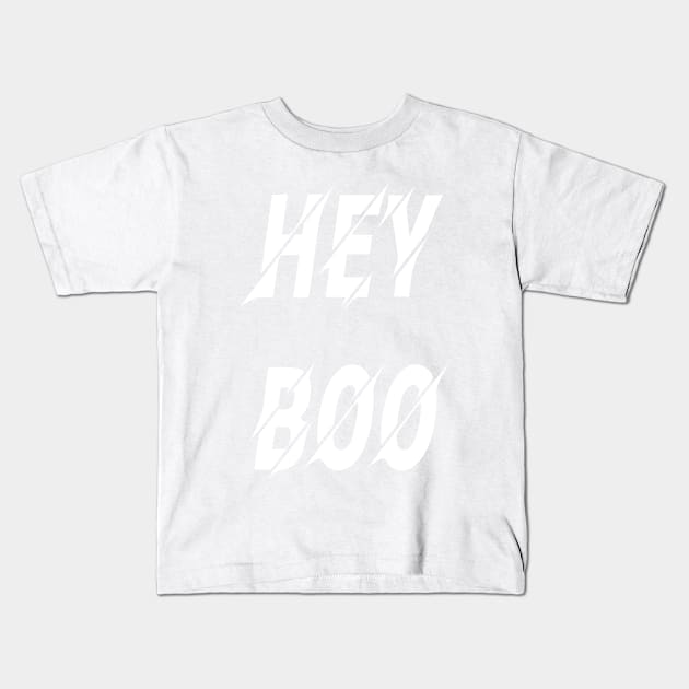 Hey Boo ,Funny Halloween ,Teacher Halloween, Halloween Party Kids T-Shirt by Islanr